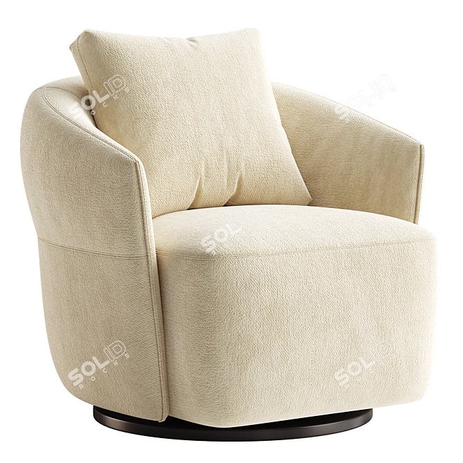 Sleek Modern Alice Armchair 3D model image 3