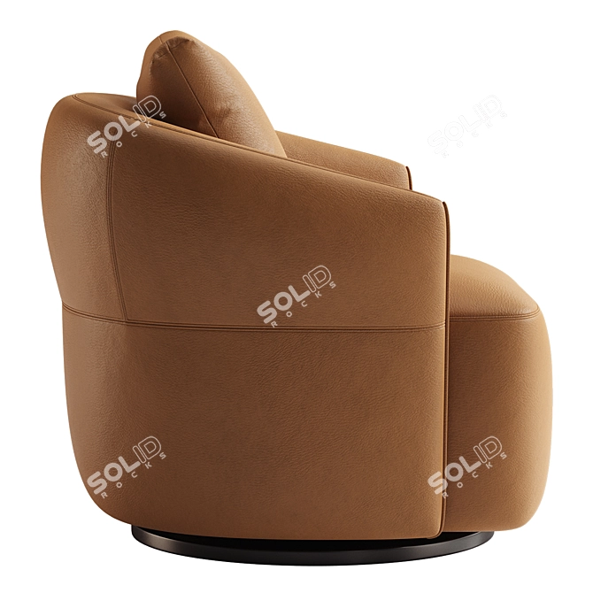Sleek Modern Alice Armchair 3D model image 4