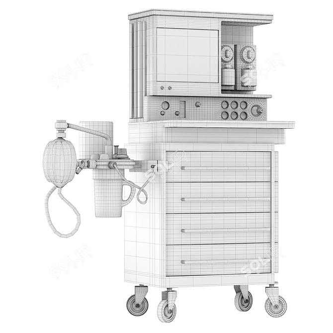 Advanced Anesthesia System A7 3D model image 2