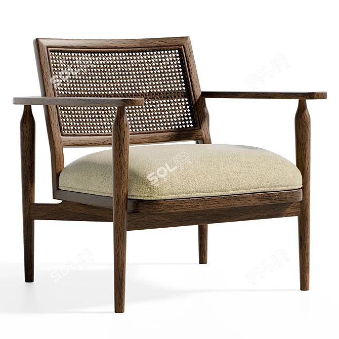 Elegant Xavier Accent Chair 3D model image 1