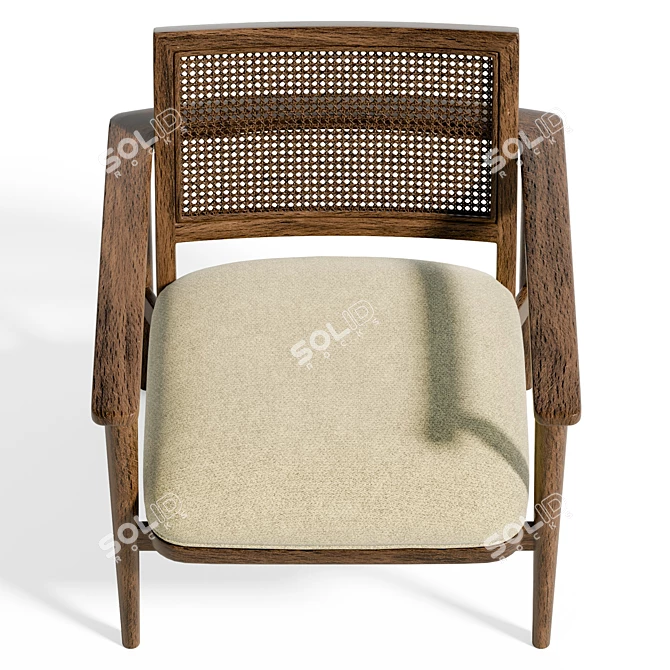 Elegant Xavier Accent Chair 3D model image 3
