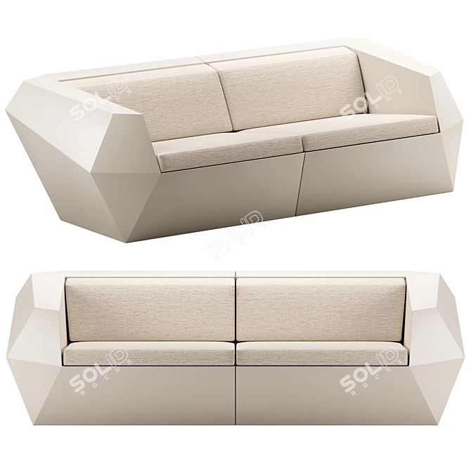 Vondom FAZ 2 Modular Sofa 3D model image 1