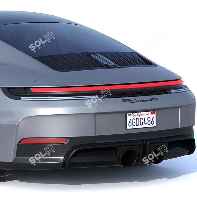 Porsche 911 Carrera GTS Hybrid 2025 3D model image 5