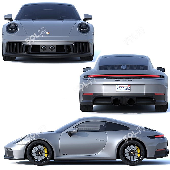 Porsche 911 Carrera GTS Hybrid 2025 3D model image 6