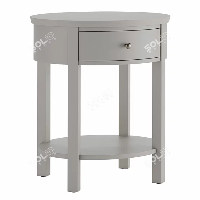 Traditional End Table Zaheed 3D model image 1