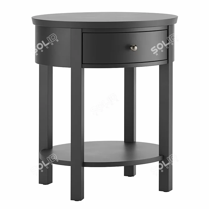 Traditional End Table Zaheed 3D model image 2