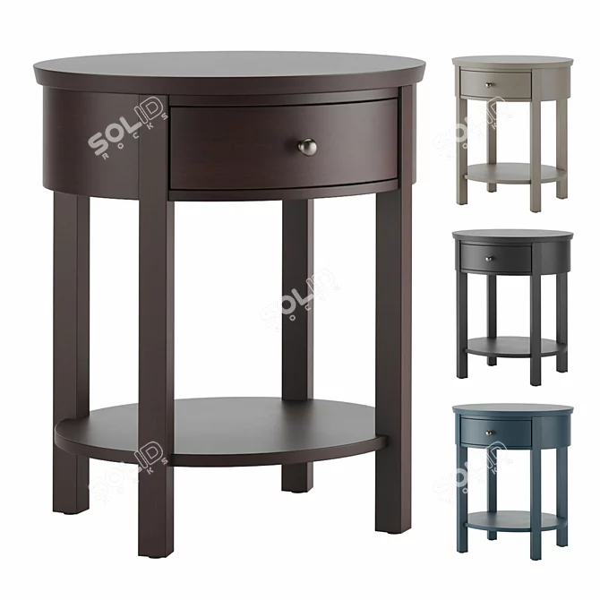 Traditional End Table Zaheed 3D model image 3