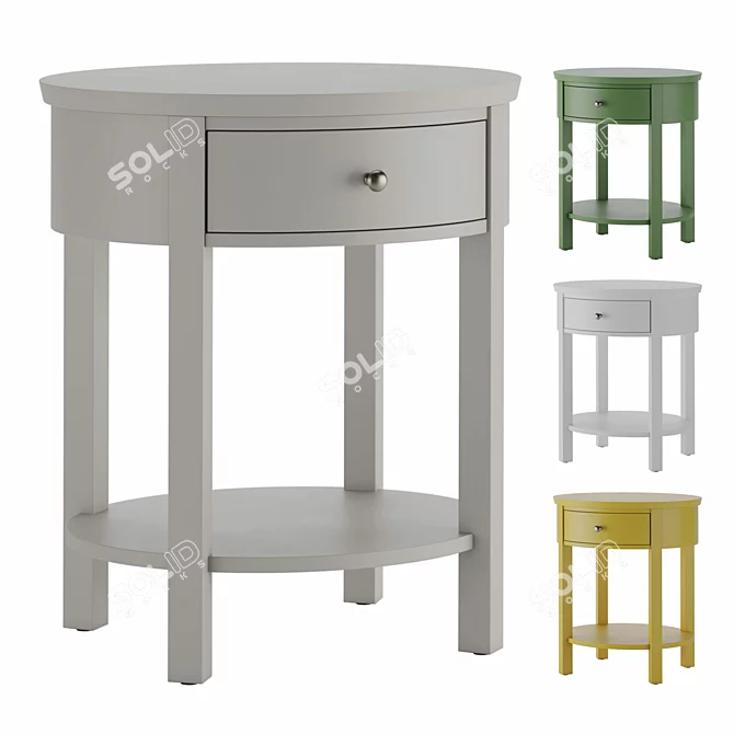 Traditional End Table Zaheed 3D model image 4