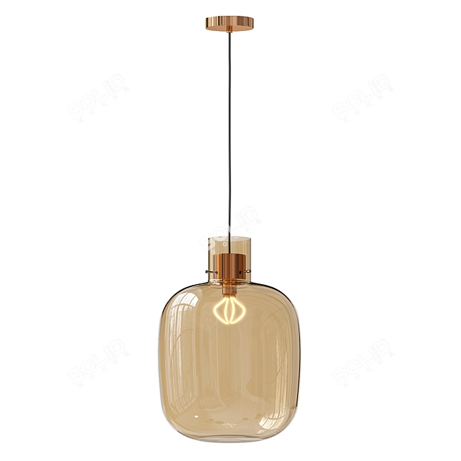 Elegant Awa Pendant Lamp 3D model image 2