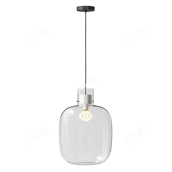 Elegant Awa Pendant Lamp 3D model image 3