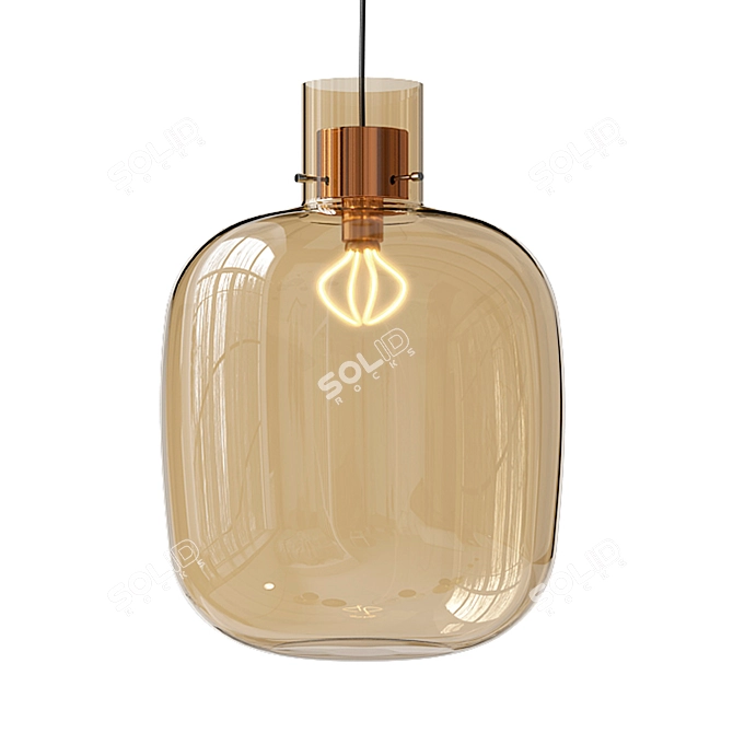 Elegant Awa Pendant Lamp 3D model image 7