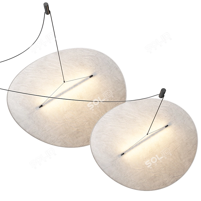 Tense Tyvek Pendant Lamp 3D model image 3