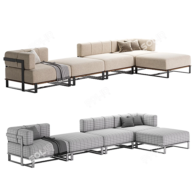 Modern Outdoor SALIM Sofa Set 3D model image 4