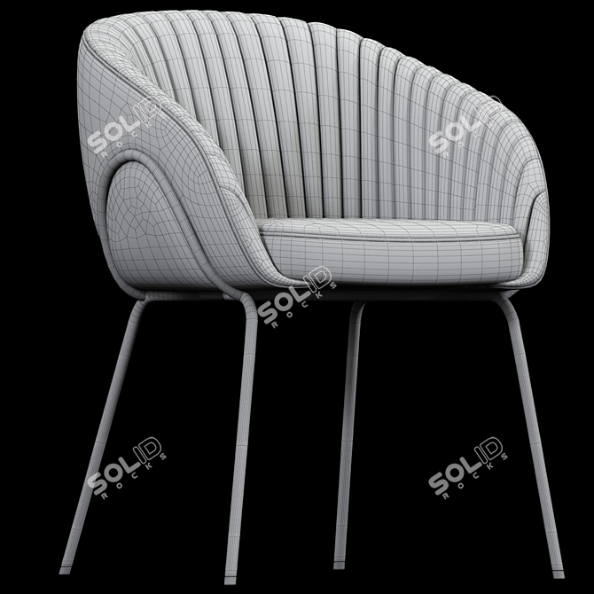 Modern Dining Chair 3D Model 3D model image 3