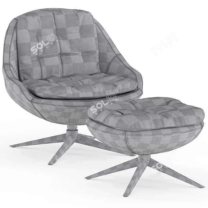 Kendall Lounge Chair Set Minotti 3D model image 5
