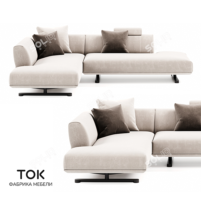 Elegant Modular Sofa Series "TAKT 3D model image 1