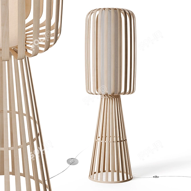 Achille Japonica Floor Lamp 3D model image 1