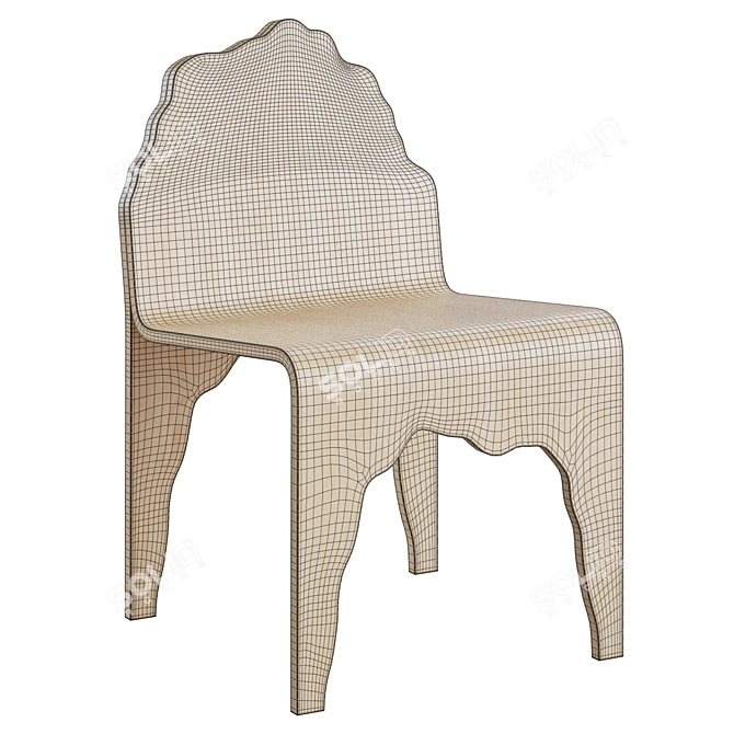 Lieksa Plywood Chair in 3 Color Options 3D model image 6