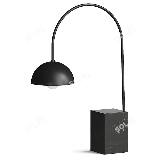 Modern Arched Table Lamp, Dimensions L200 x W495 x H700 mm 3D model image 1