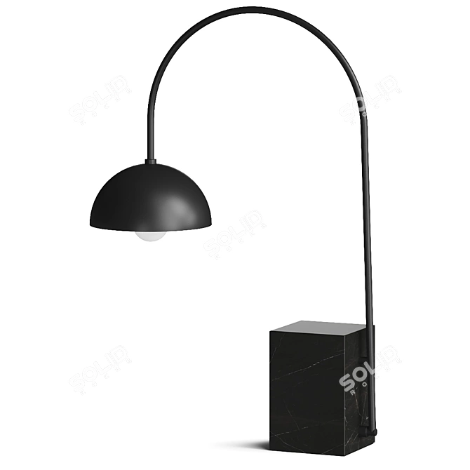 Modern Arched Table Lamp, Dimensions L200 x W495 x H700 mm 3D model image 2