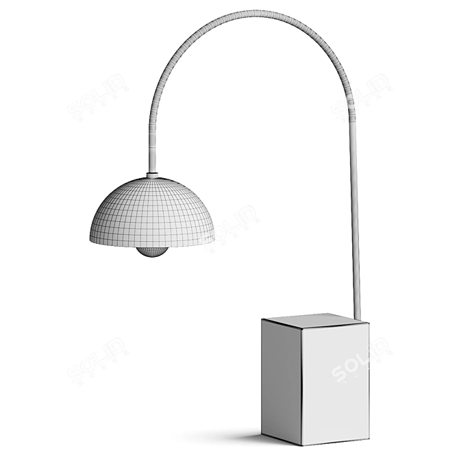 Modern Arched Table Lamp, Dimensions L200 x W495 x H700 mm 3D model image 3