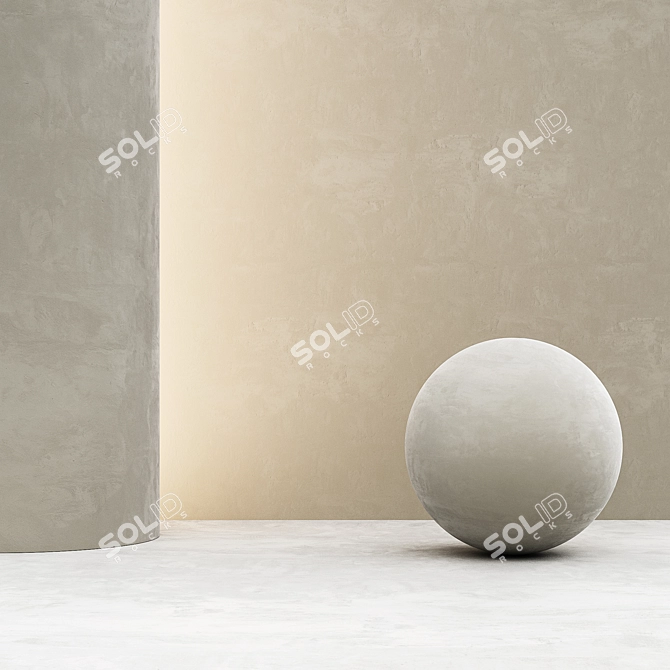 Decorative Plaster Texture Map 3D model image 2