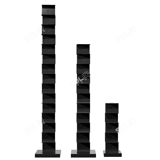 Book Set-04 Expandable Bookshelf Stand 3D model image 3