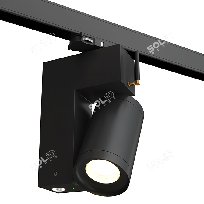  Sleek LED Aluminum Track Light 3D model image 2