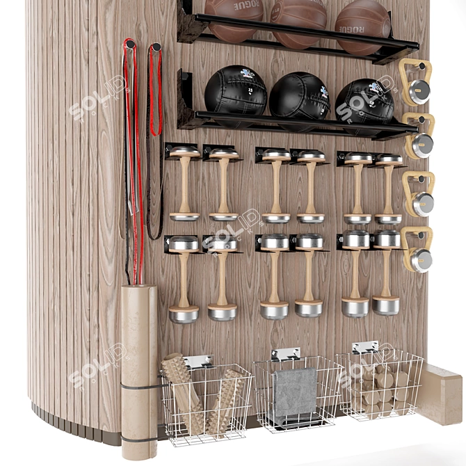 Fitness Oasis Wall Art Set 3D model image 2