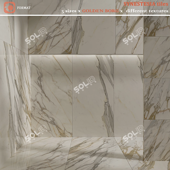 Luxury SYNESTESIA Calacatta Emerald Tiles 3D model image 3