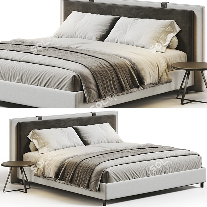 Elegant Abigail Bed 3D Model 3D model image 1