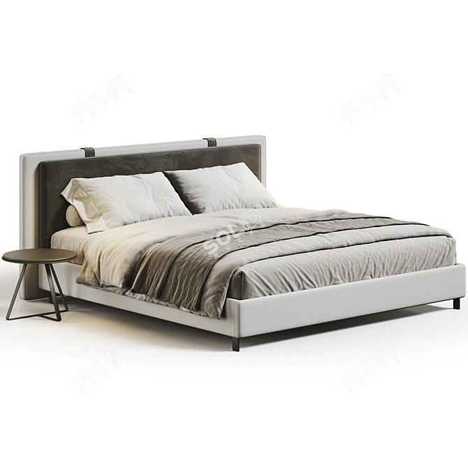 Elegant Abigail Bed 3D Model 3D model image 2