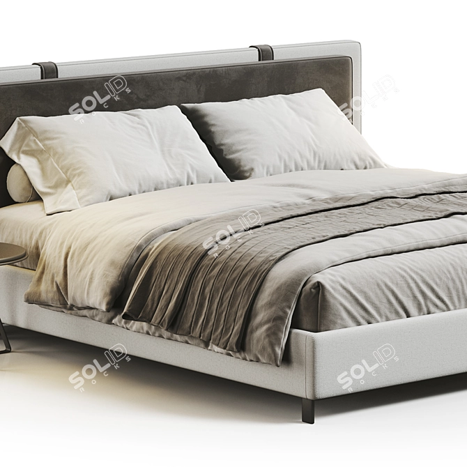 Elegant Abigail Bed 3D Model 3D model image 3