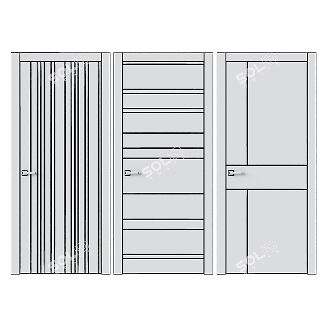  LINEA Interior Doors Model 3D model image 5