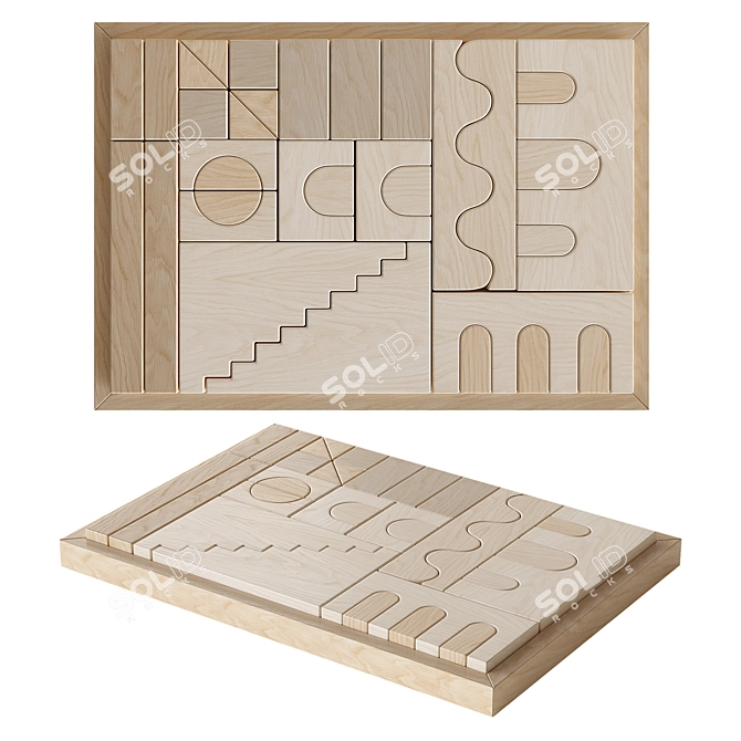 Fitwood Wooden Building Blocks 3D model image 5