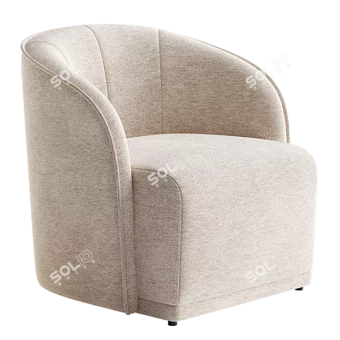 Elegant OROA Maryse Barrel Chair 3D model image 1