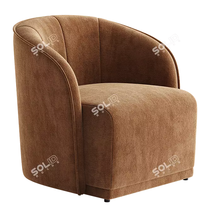 Elegant OROA Maryse Barrel Chair 3D model image 2