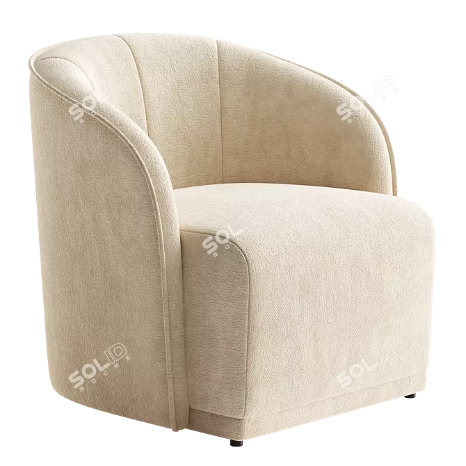 Elegant OROA Maryse Barrel Chair 3D model image 3