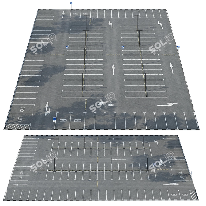 Corona DistanceMap Car Park 3D model image 1