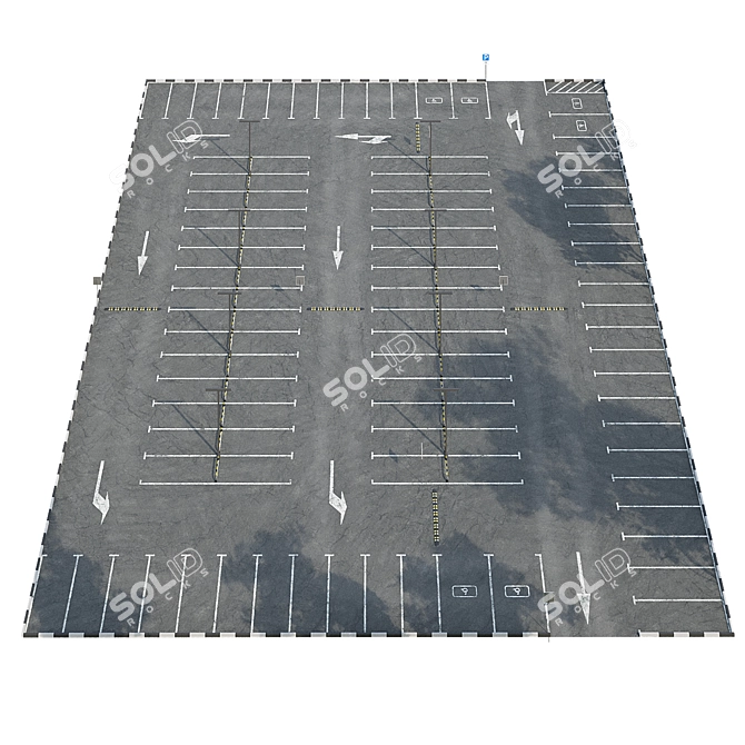 Corona DistanceMap Car Park 3D model image 2