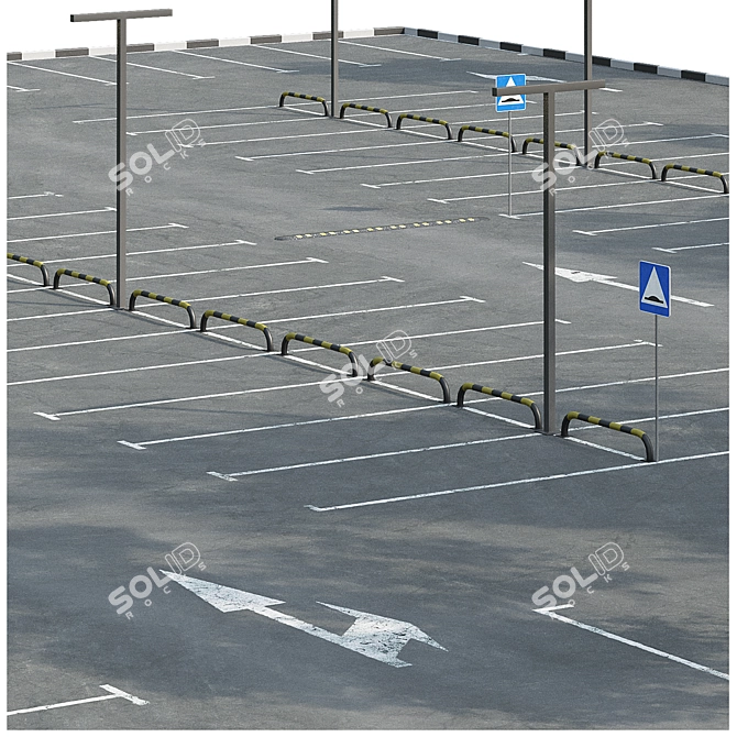 Corona DistanceMap Car Park 3D model image 3