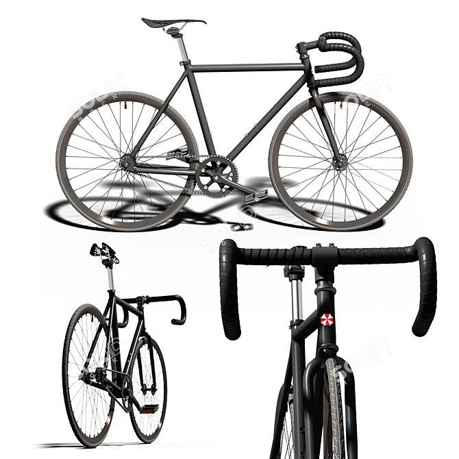 Прочный Fixie Фривил Велосипед 3D model image 1