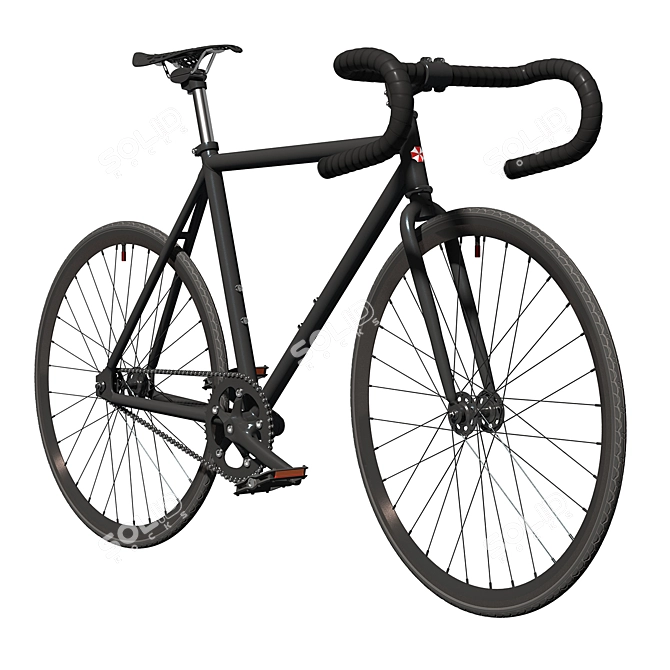 Прочный Fixie Фривил Велосипед 3D model image 3