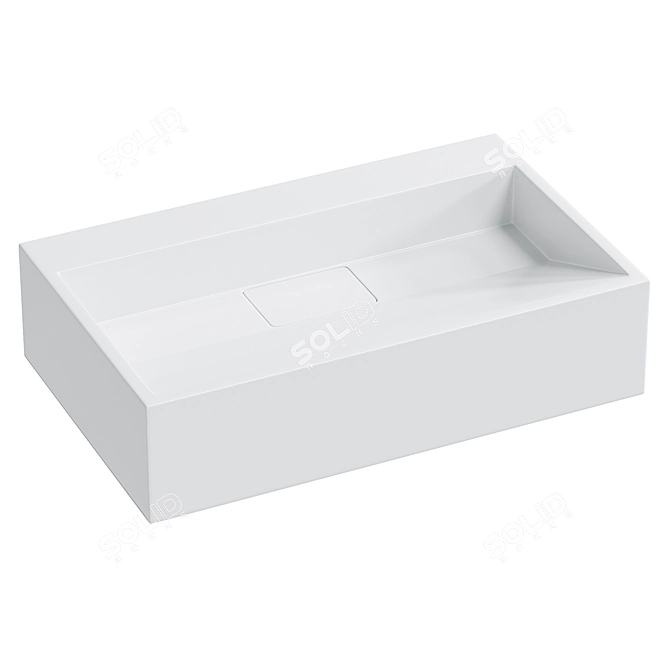 BS6001 Wall/Table Mount Marble Sink 3D model image 1