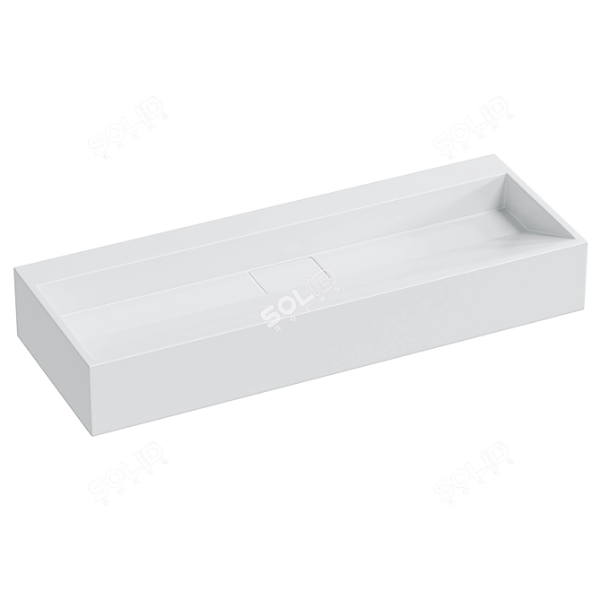 BS6001 Wall/Table Mount Marble Sink 3D model image 2