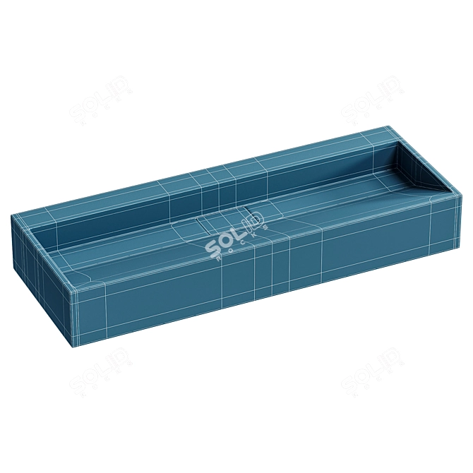 BS6001 Wall/Table Mount Marble Sink 3D model image 4