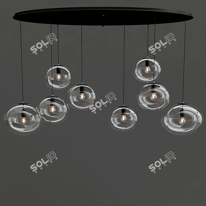 Galaxy Pendant Lamp: Elegant Illumination 3D model image 5