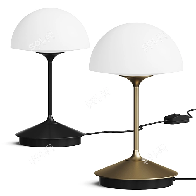 Modern Metal Table Lamp 170mm 3D model image 1