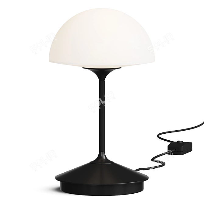 Modern Metal Table Lamp 170mm 3D model image 2