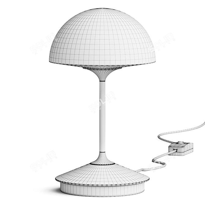 Modern Metal Table Lamp 170mm 3D model image 3